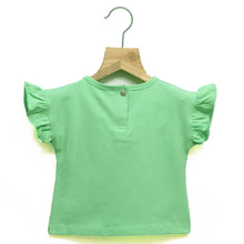 Load image into Gallery viewer, Be Happy Frill Sleeves Top- Pink And Light Green
