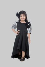 Load image into Gallery viewer, Black Sequin Bow Dress
