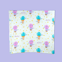 Load image into Gallery viewer, Purple Clouds &amp; Hot Air Balloon Organic Muslin Swaddles- Set Of 2
