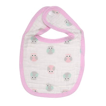 Load image into Gallery viewer, Pack of 3- Owl, Stripe &amp; Flower Pink Bibs
