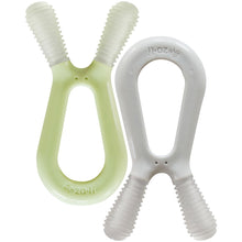 Load image into Gallery viewer, Bunny Dual Nub Teether Pack 0f 2 -Sea Green/Ash
