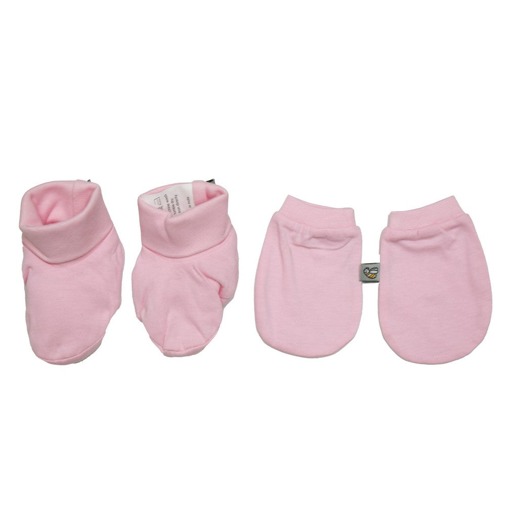 Pink Mitten And Booties