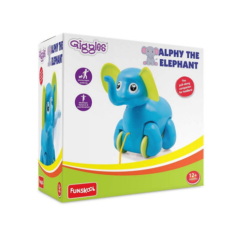 Blue Alphy The Elephant Pull Along Toy