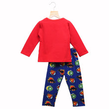 Load image into Gallery viewer, Red Bird Printed Night Suit

