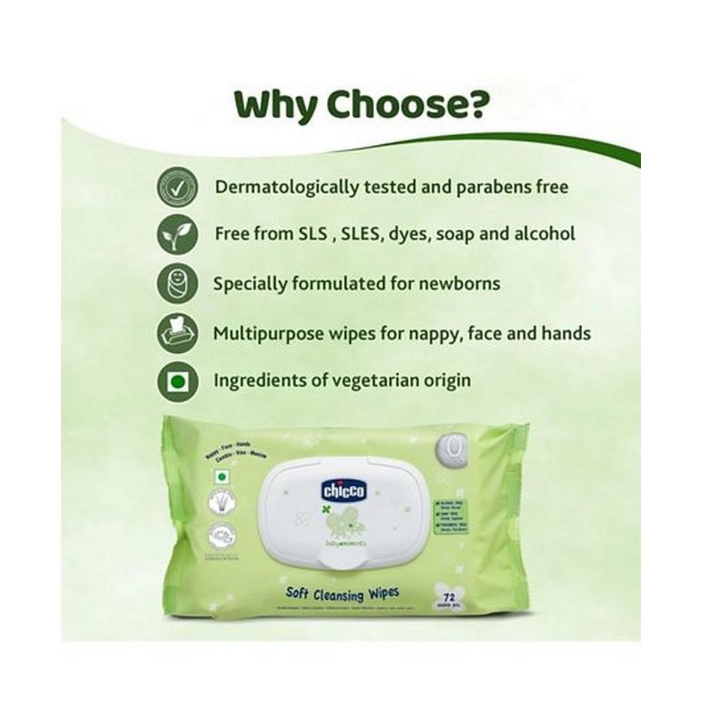 Soft Cleansing Wipes - 72 Pieces