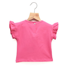 Load image into Gallery viewer, Be Happy Frill Sleeves Top- Pink And Light Green
