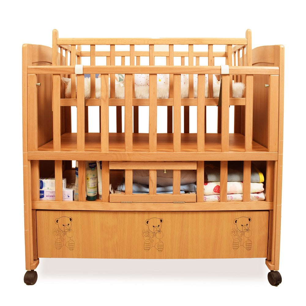 Detachable Cradle Baby Cot with Double Storage