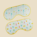 Yellow Heart & Speech Bubbles Organic Burp Cloths- Set Of 2