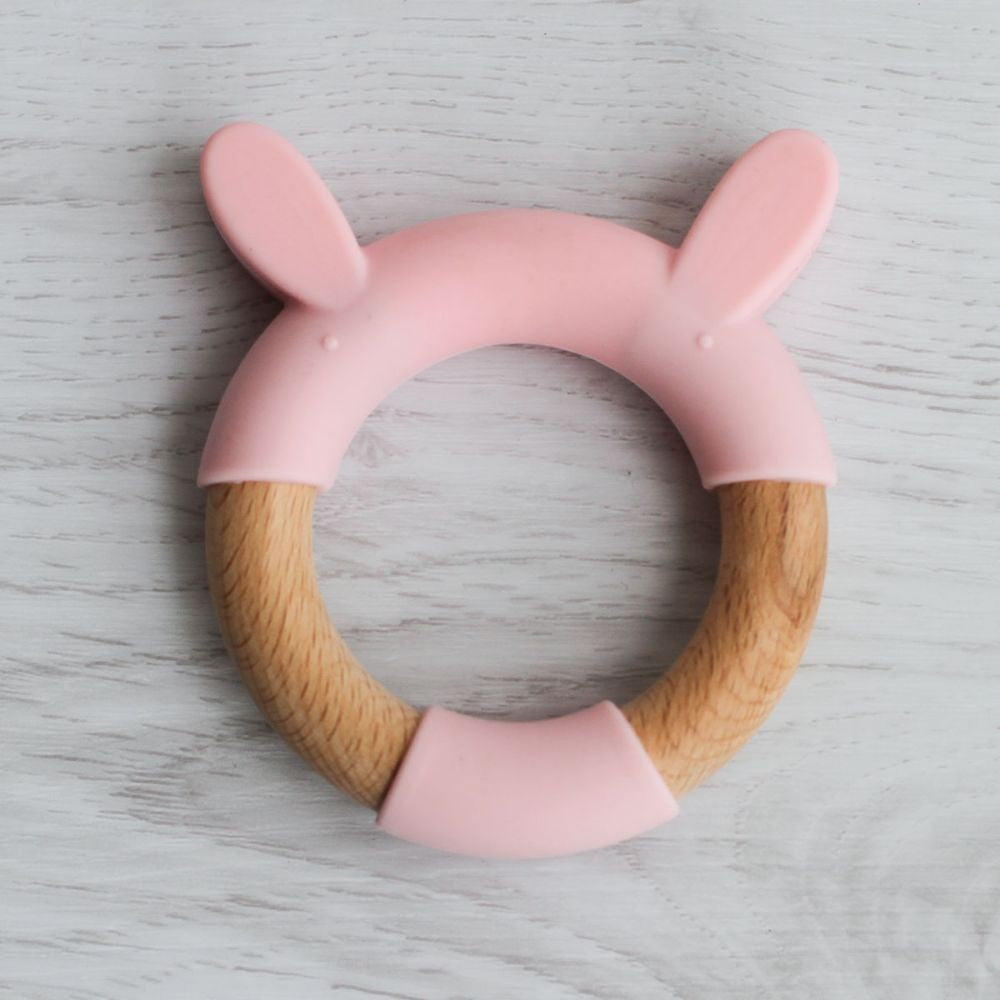 Wood + Silicone Teether Ring