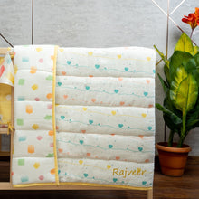 Load image into Gallery viewer, Yellow Lost in Thoughts Organic Cot Bedding Set
