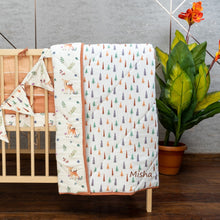 Load image into Gallery viewer, Brown Enchanted Forest Organic Cot Bedding Set
