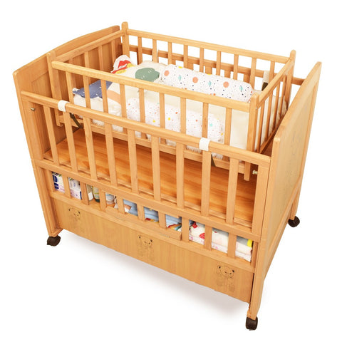 Detachable Cradle Baby Cot with Double Storage