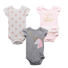 Load image into Gallery viewer, Unicorn Printed Set Of 3 Onesies
