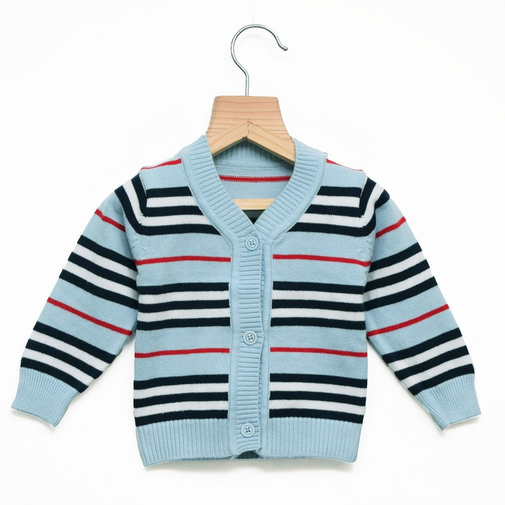 Blue Striped Woollen Sweater