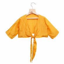 Load image into Gallery viewer, Yellow Top With Jacket and Multicolour Ghagra
