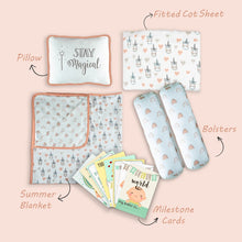 Load image into Gallery viewer, Pink All Things Magical Mini Cot Bedding Set
