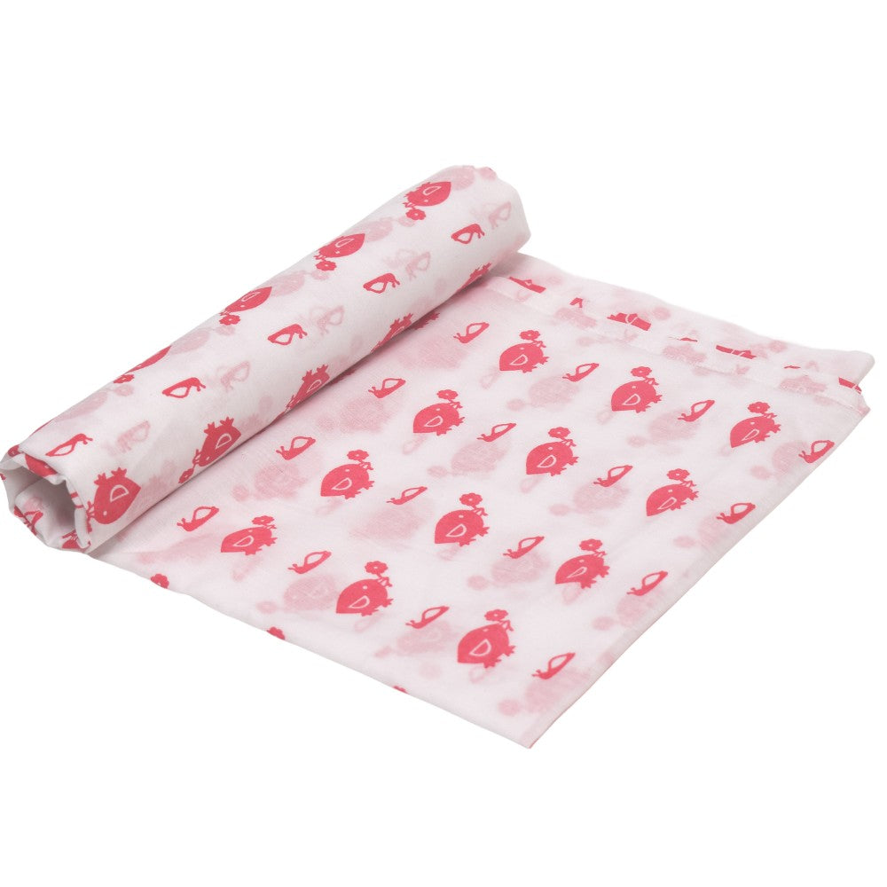Red Fat Bird Cotton Swaddles