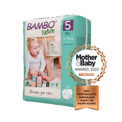 Size 5 Bambo Nature Diaper - 22 pieces (12-18 kg)