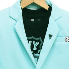 Load image into Gallery viewer, Sky Blue Blazer With Black T-Shirt
