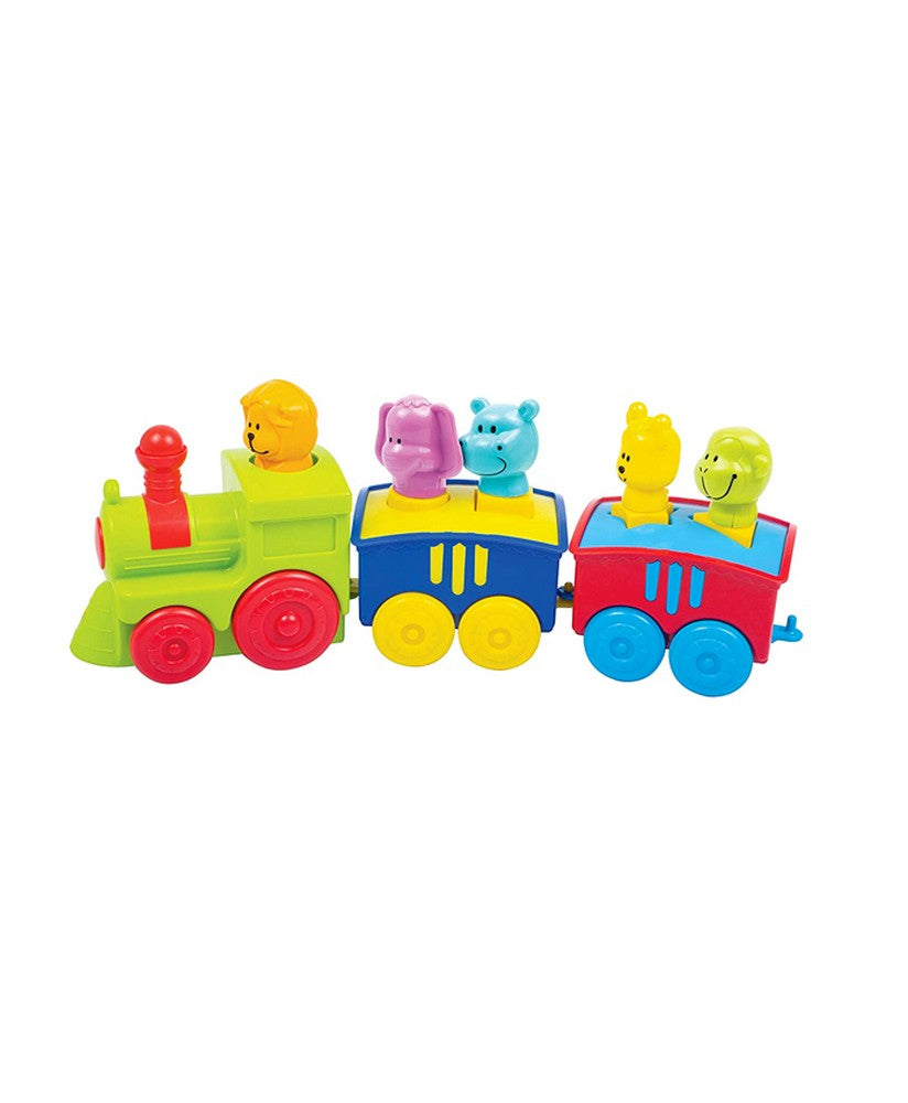Colorful 2 In 1 Pull Along Animal Toy Train