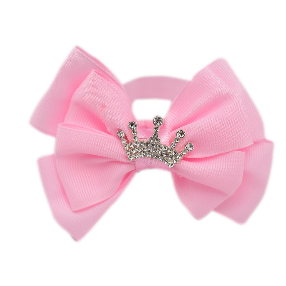 Pink Crown Bow Headband