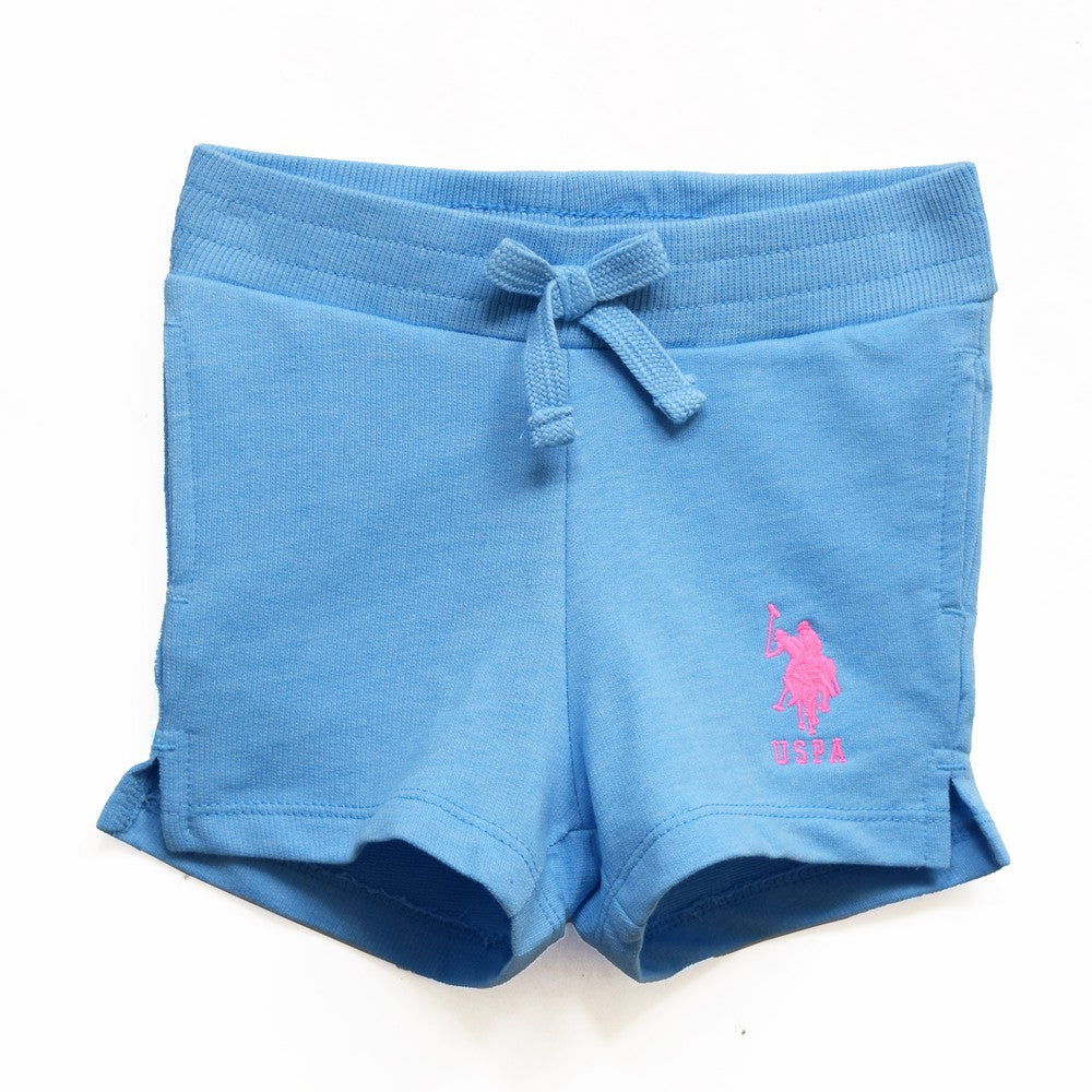 Light Blue Knitted Elasticated Shorts