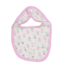 Load image into Gallery viewer, Pack of 3- Owl, Stripe &amp; Flower Pink Bibs
