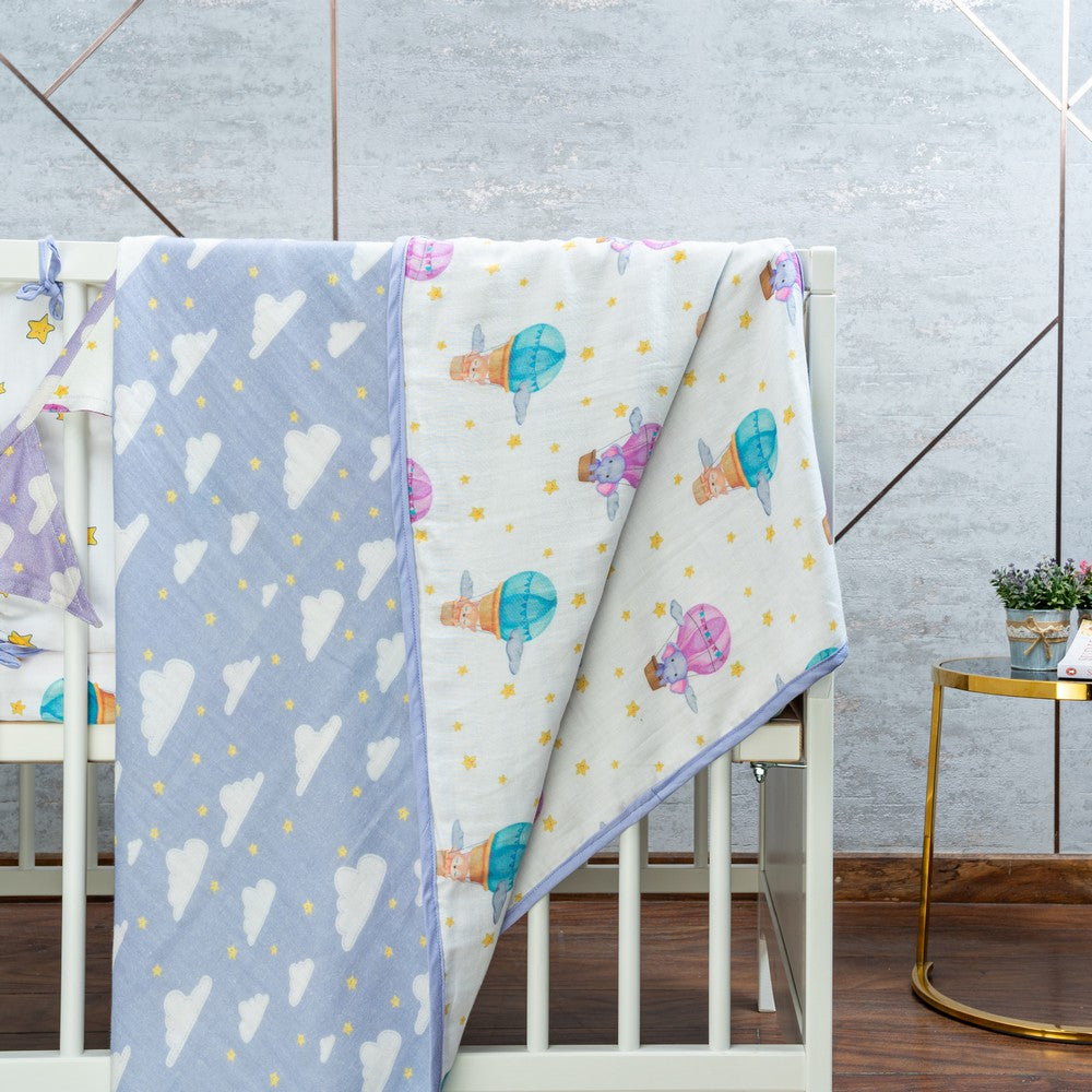 Purple Sky Is The Limit Organic Summer Blanket