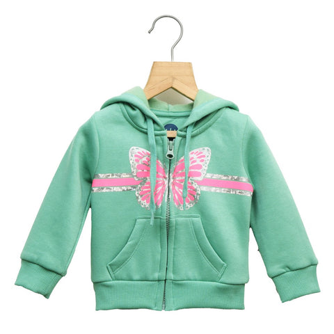 Mint Sea Green Hooded Sweat Jacket