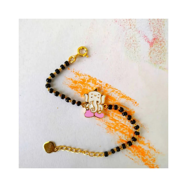 Ganeshji Silver Baby Nazariya Bracelet