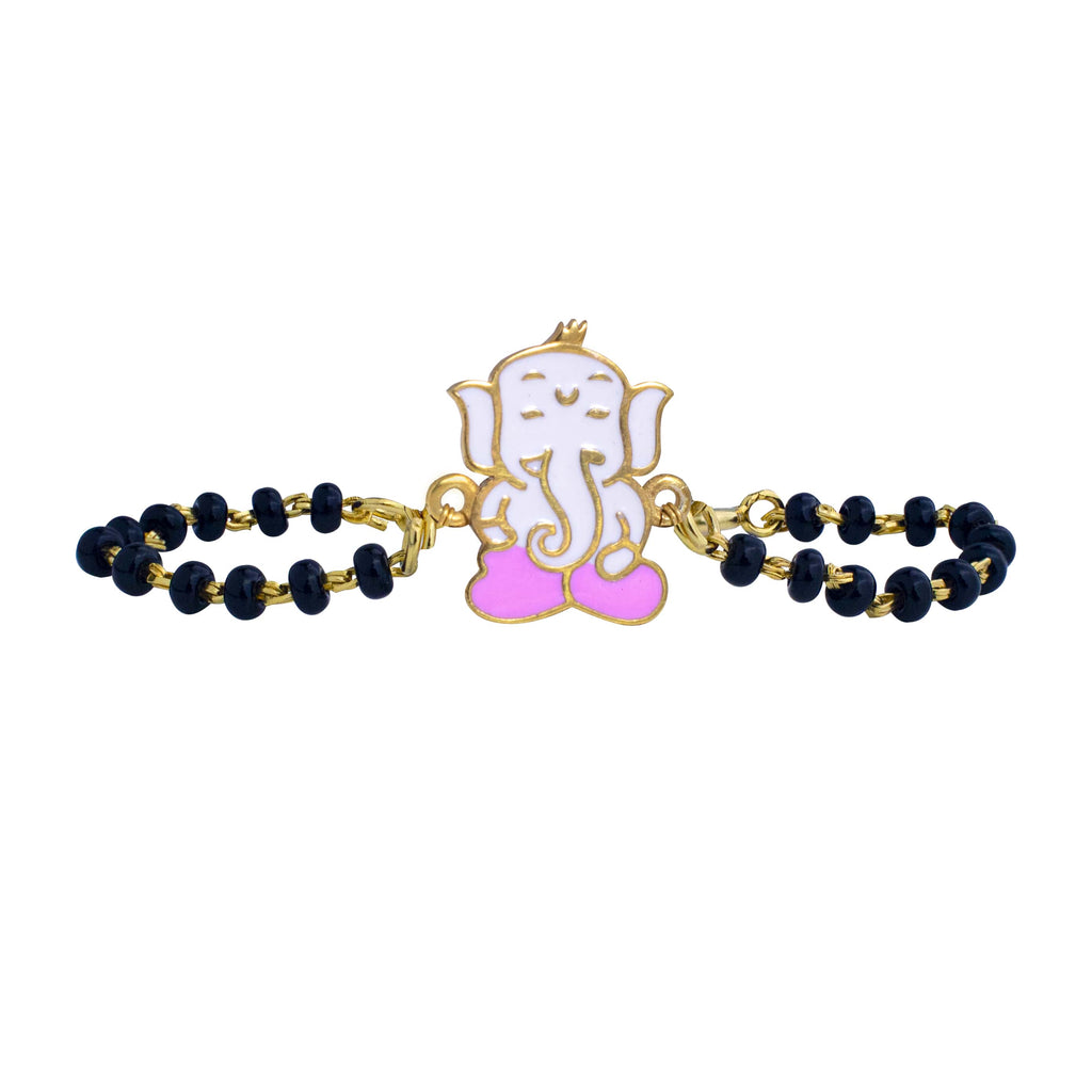 Ganeshji Silver Baby Nazariya Bracelet