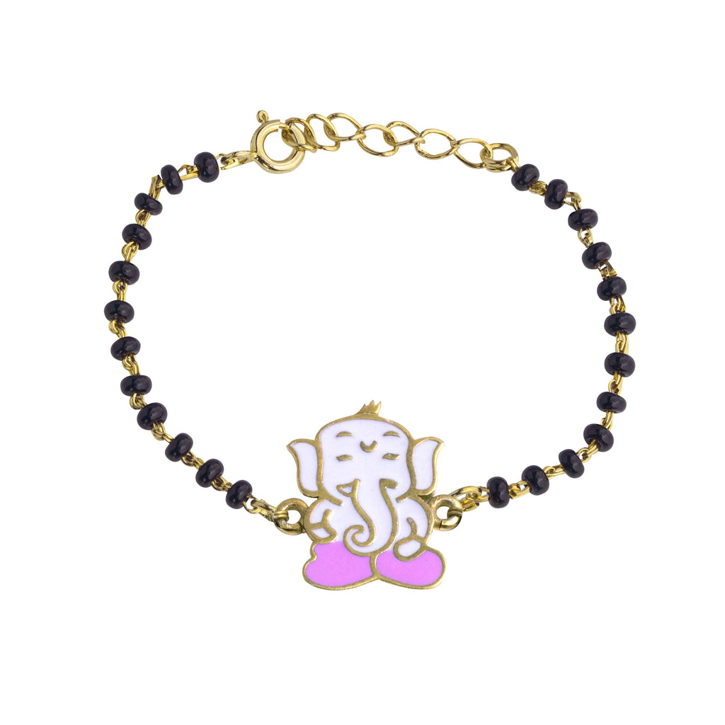 Ganeshji Silver Baby Nazariya Bracelet