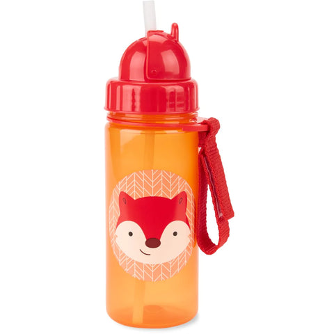 Red Fox Printed Zoo Straw Bottle
