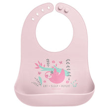 Load image into Gallery viewer, Pink Sloth Silicone Bib
