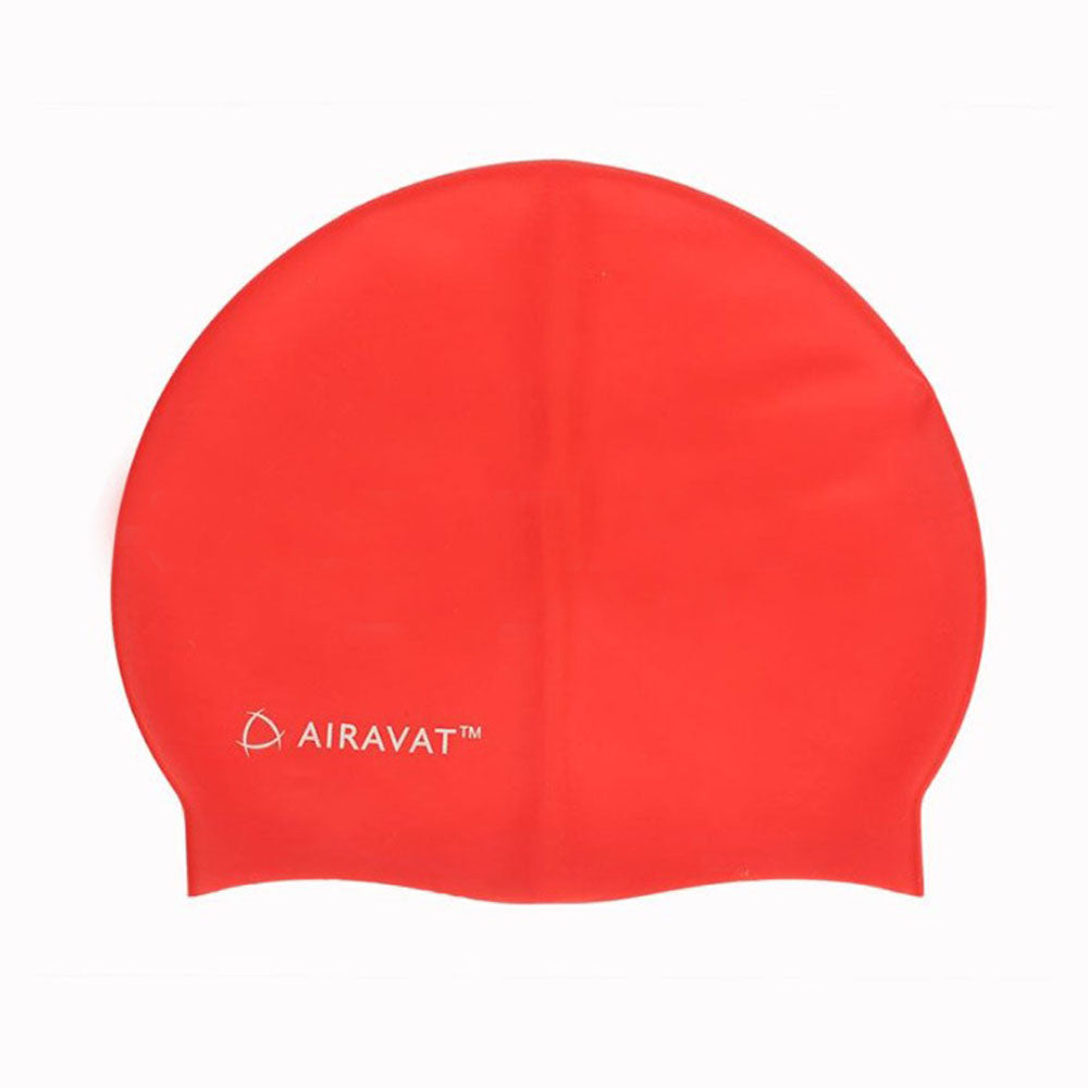 Red Silicone Swimming Cap