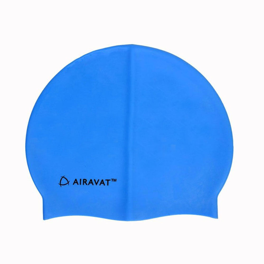 Blue Basic Silicone Swimming Cap