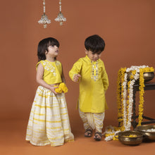Load image into Gallery viewer, Yellow Shiboori Dhoti Kurta
