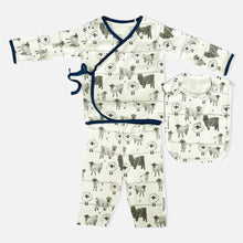 Load image into Gallery viewer, Dolly Sheep Theme Cotton Jabla &amp; Pant Set With Bib
