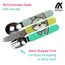 Load image into Gallery viewer, Green Bear Fork, Kinfe &amp; Spoon With Case Cutlery Set
