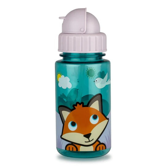 Purple Fox Flip Top Water Bottle