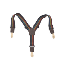 Load image into Gallery viewer, Rainbow Striped Solid Suspenders
