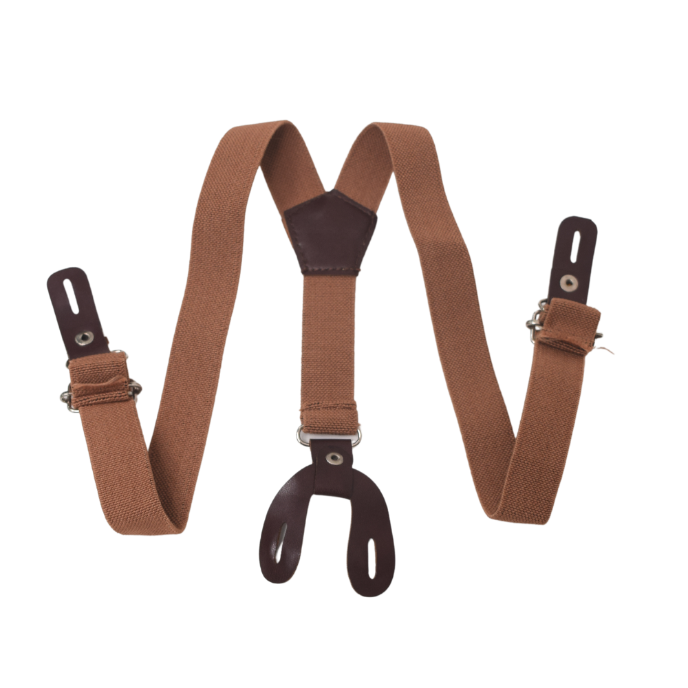 Brown Solid Suspenders