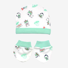 Load image into Gallery viewer, Green &amp; White Animal Theme Baby Clothing Gift Set- 7 Pieces (New Born)
