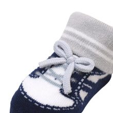 Load image into Gallery viewer, Blue Lace Socks Booties - Pack Of 3
