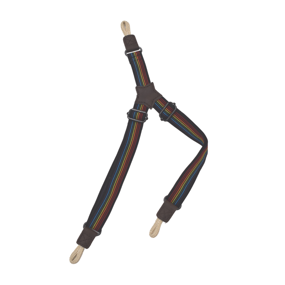 Rainbow Striped Solid Suspenders