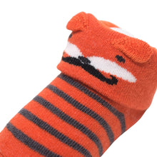 Load image into Gallery viewer, Orange Striped Socks Booties - Pack Of 3
