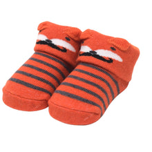 Load image into Gallery viewer, Orange Striped Socks Booties - Pack Of 3
