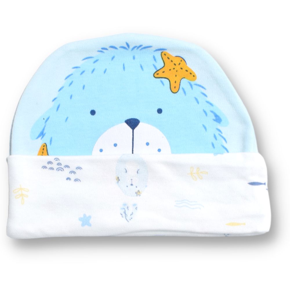 Blue Bear Round Cap