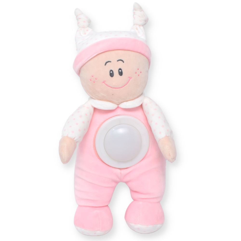 Pink Doll Soft Toy With Night Light