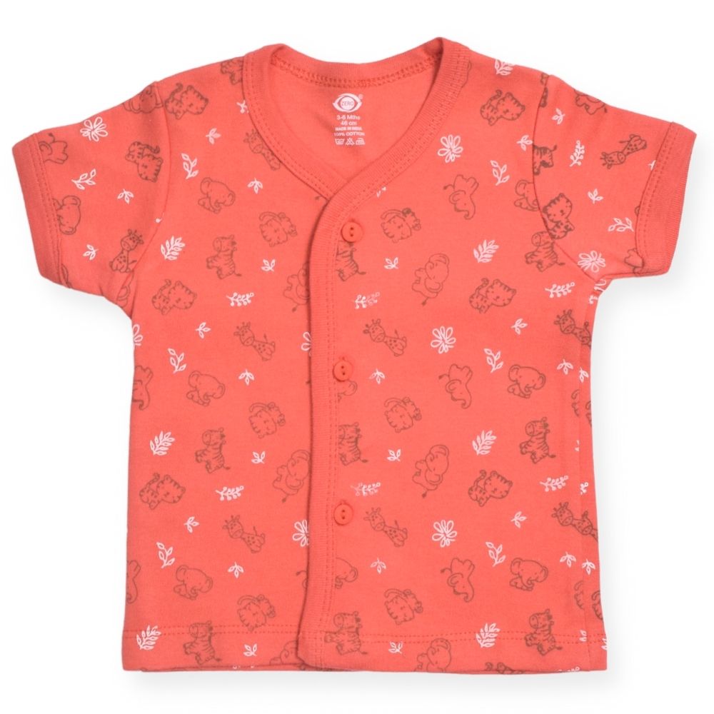 Red Animals Theme Half Sleeves Jabla